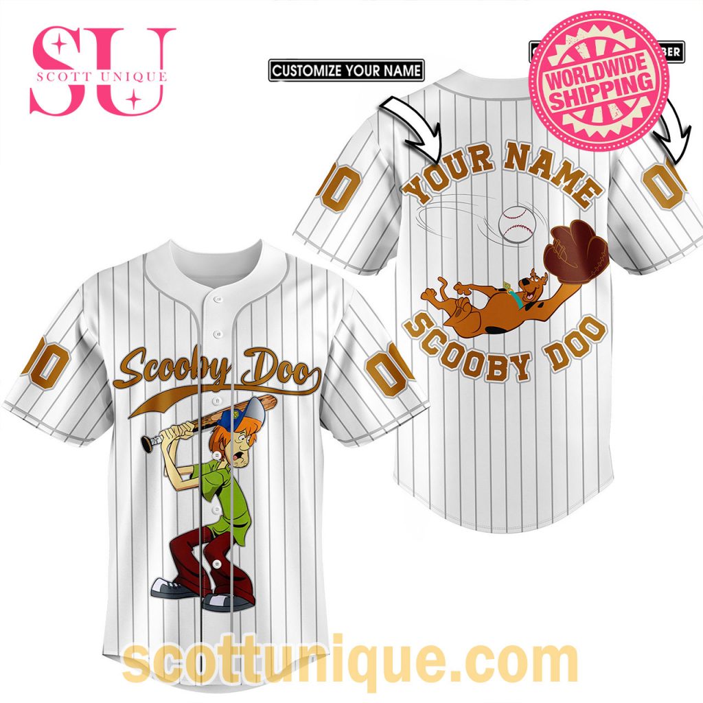 Scooby Doo x MLB White Baseball Jersey Scooby Doo x MLB White Baseball Jersey