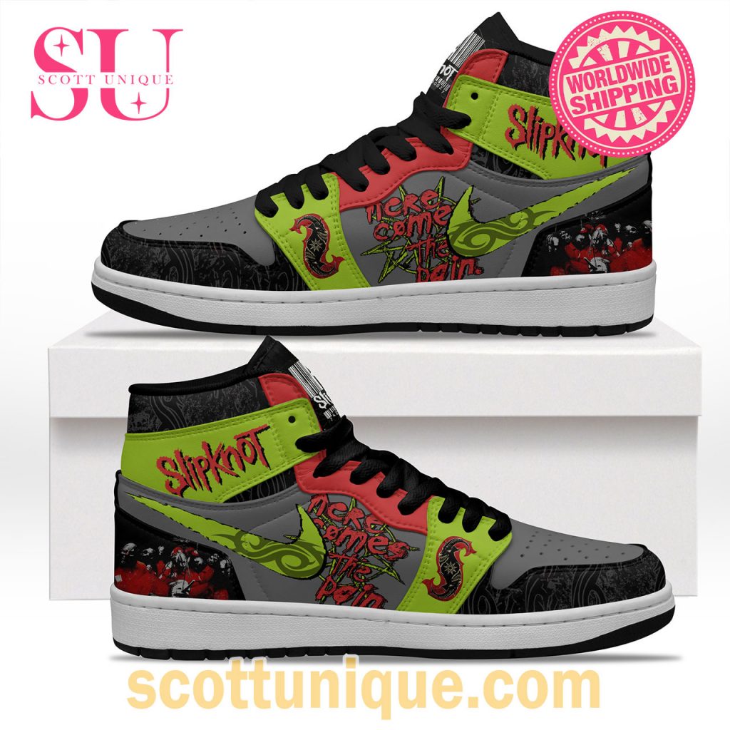 Slipknot Here Comes The Pain Nike Air Jordan 1 High Top Sneaker2 Slipknot Here Comes The Pain Nike Air Jordan 1 High Top Sneaker2