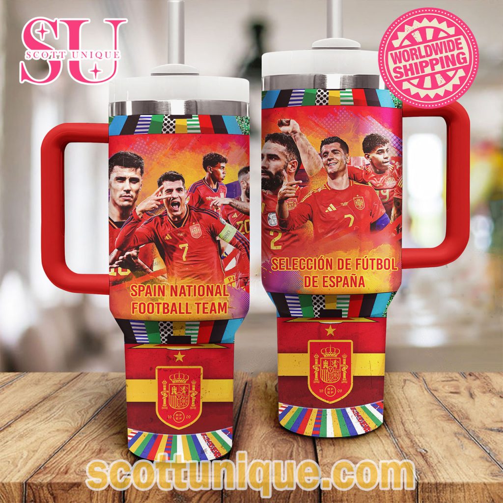Spain National Football Team Champion UEFA Stanley Tumbler Spain National Football Team Champion UEFA Stanley Tumbler
