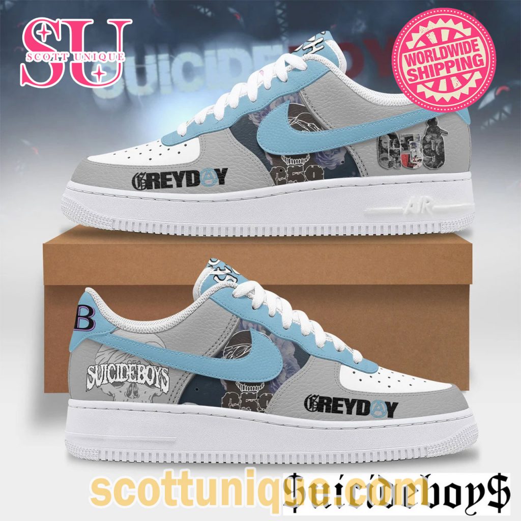 Suicideboys Greyday Blue Air Force 1 Shoes Suicideboys Greyday Blue Air Force 1 Shoes