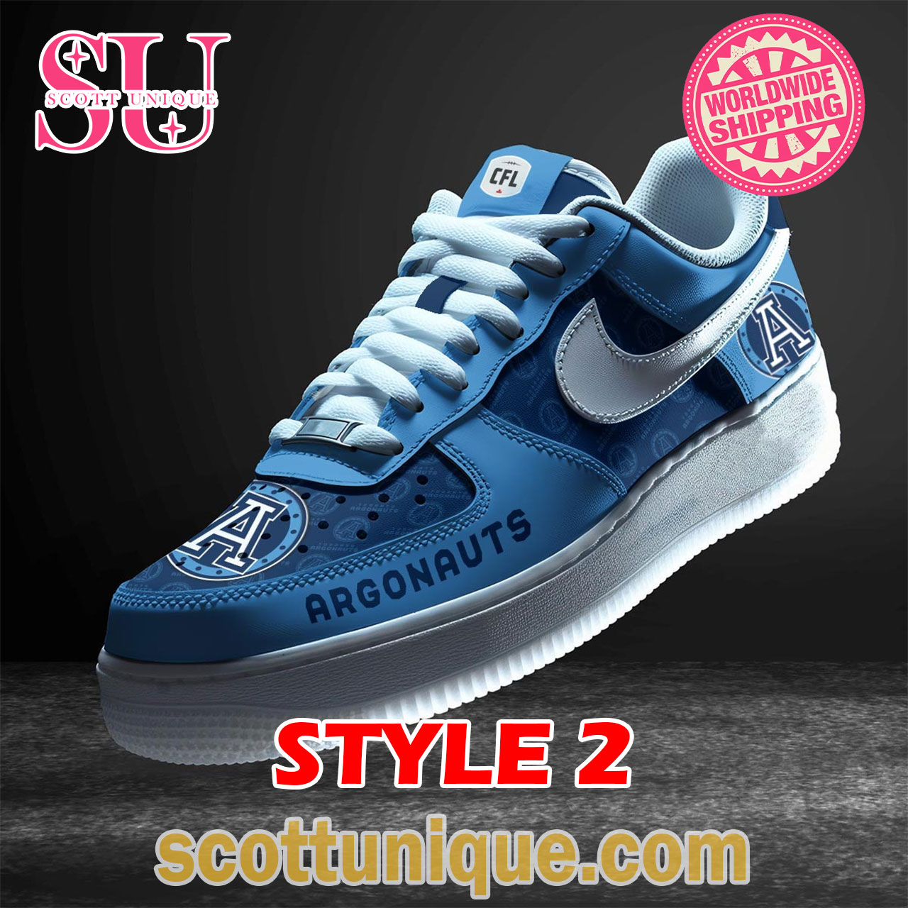 Toronto Argonauts CFL Nike Air Force 1 Shoes