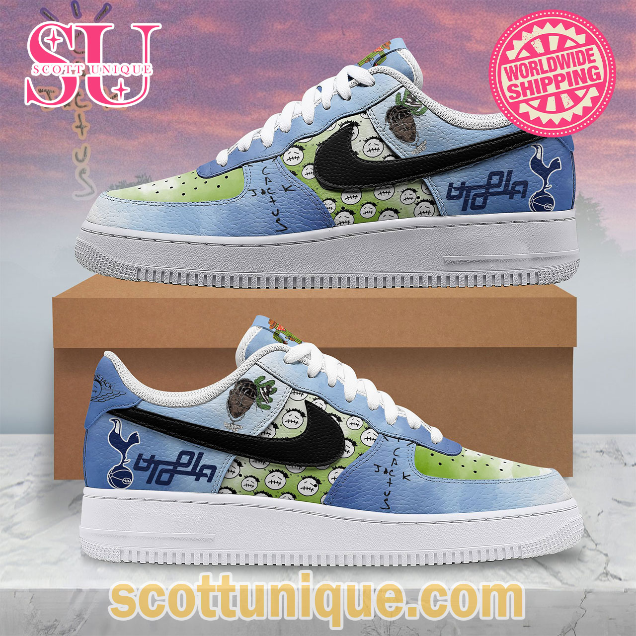 Utopia Cactus Jack Travis Scott Air Force 1 Shoes