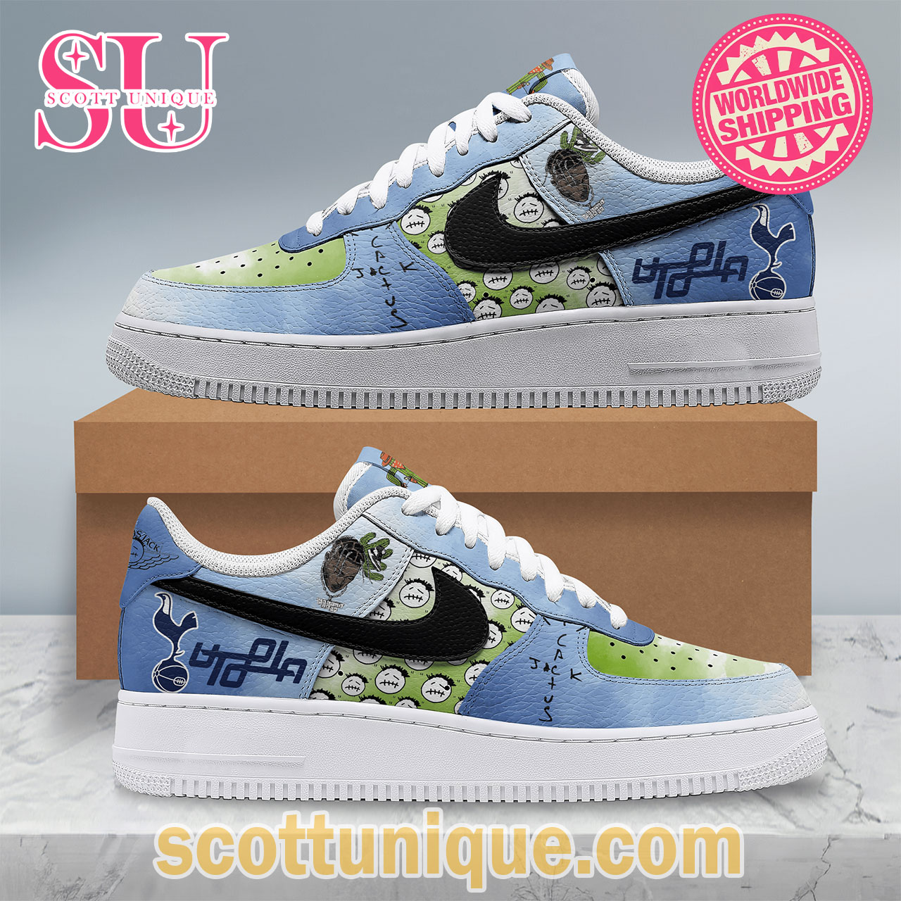 Utopia Cactus Jack Travis Scott Air Force 1 Shoes
