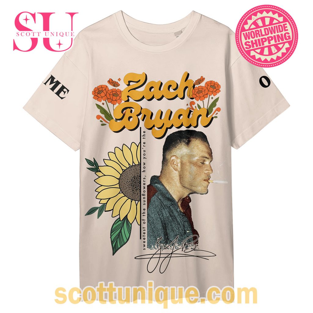 Zach Bryan Floral Signature Customize T Shirt1 Zach Bryan Floral Signature Customize T Shirt1