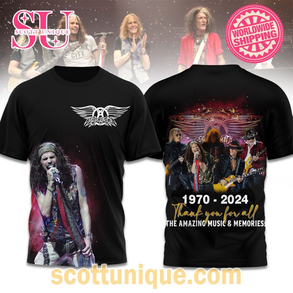 Aerosmith Thank You For All 2024 T Shirt Aerosmith Thank You For All 2024 T Shirt