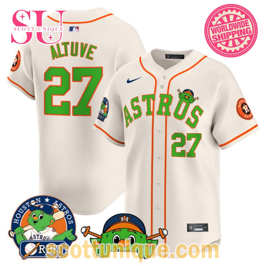 Astros Orbit Patch Vapor Limited Edition Cream Jersey Astros Orbit Patch Vapor Limited Edition Cream Jersey