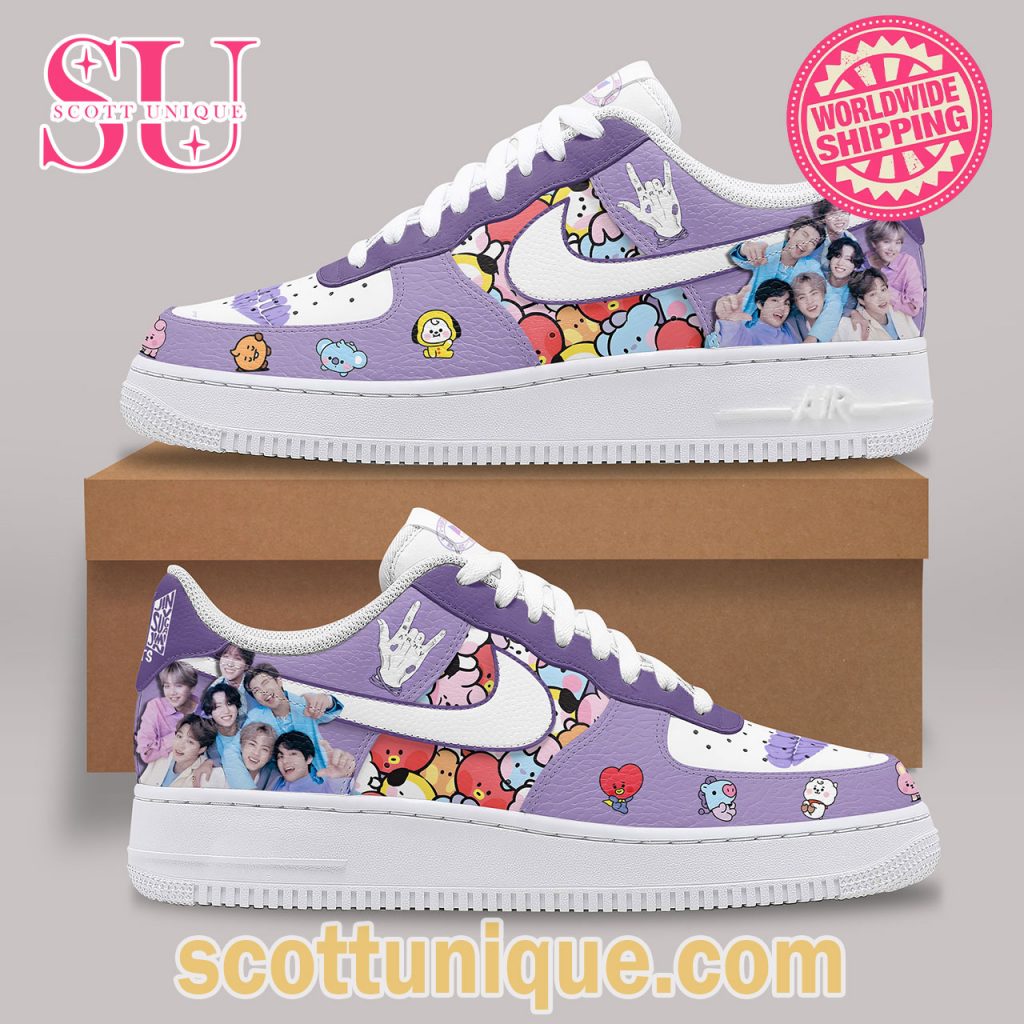 BTS King of Kpop Bangtang Sonyeondan Air Force Shoes BTS King of Kpop Bangtang Sonyeondan Air Force Shoes
