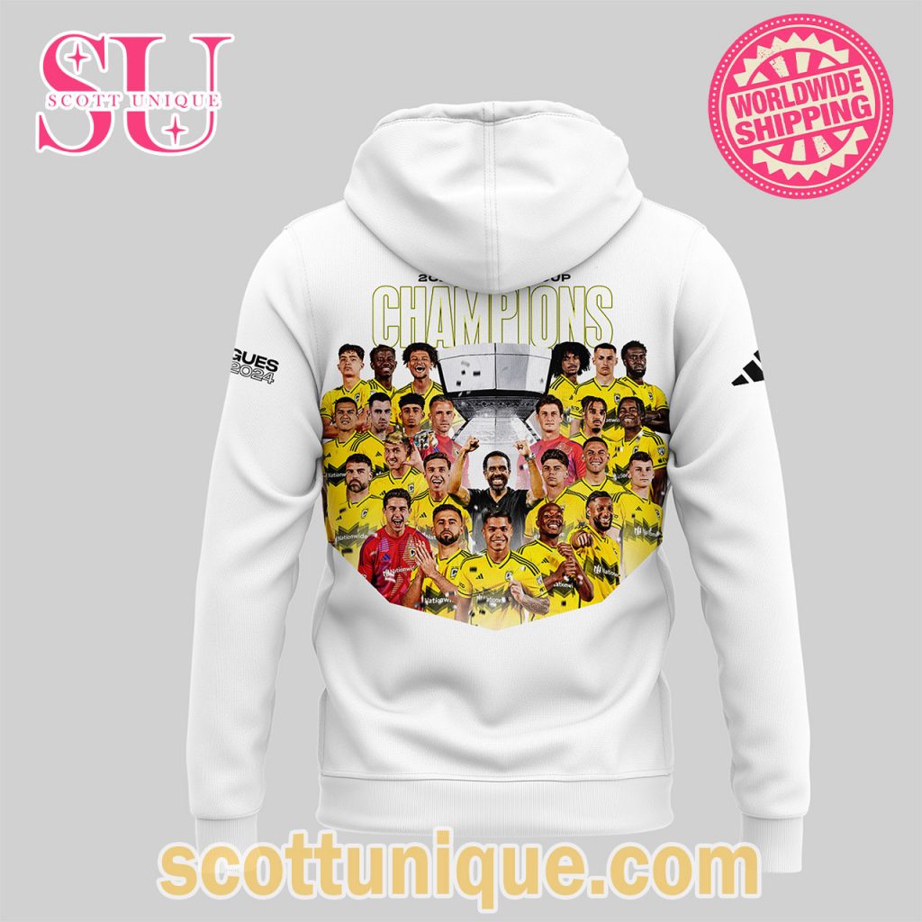 Columbus Crew Leagues Cup 2024 Champions White Hoodie2 Columbus Crew Leagues Cup 2024 Champions White Hoodie2