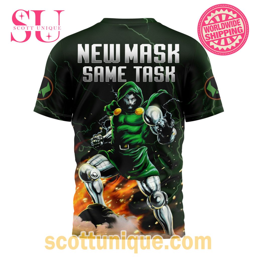 Dr Doom New Mask Same Task T Shirt1
