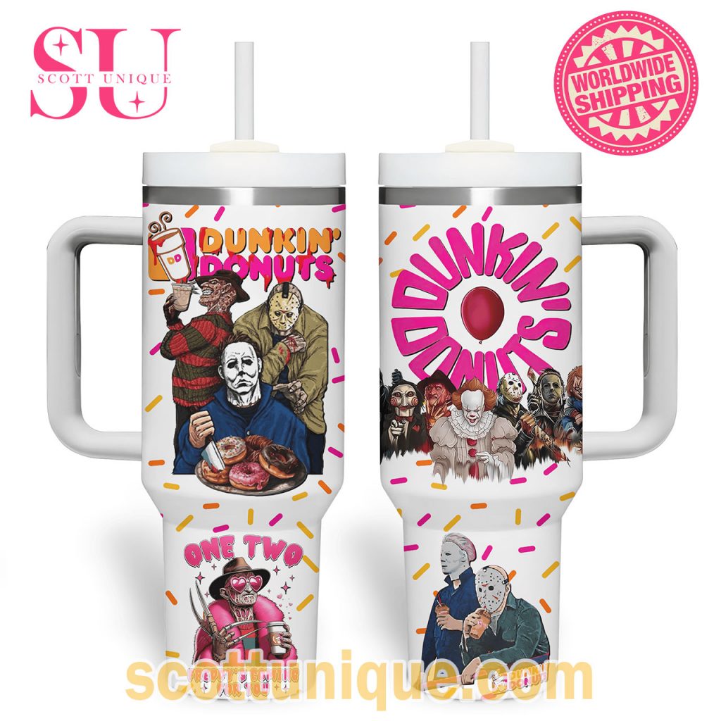 Dunkin Donuts x Horror Movie Theme Halloween Stanley Tumbler4 Dunkin Donuts x Horror Movie Theme Halloween Stanley Tumbler4