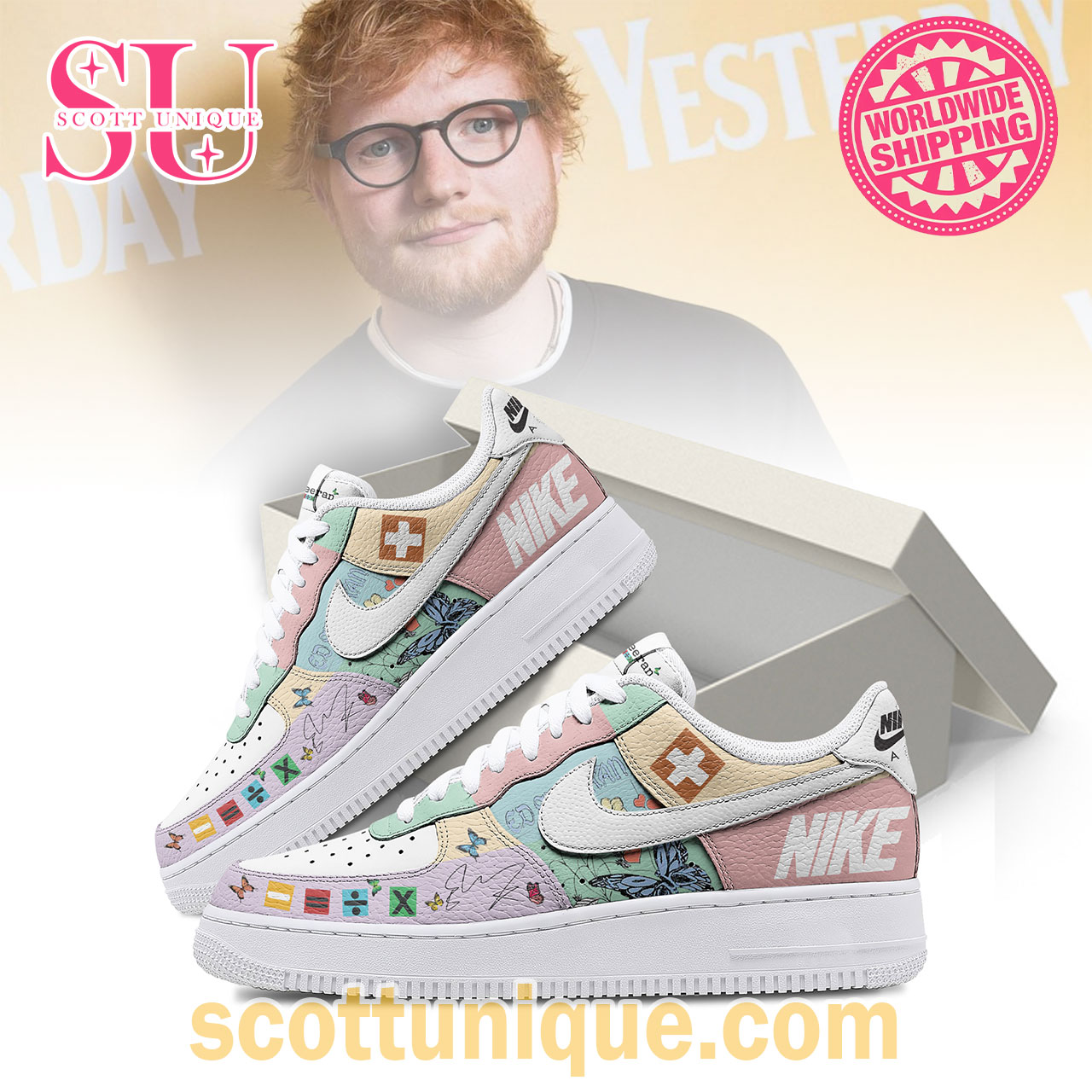 Ed Sheeran Album Premium  Air Force Shoes