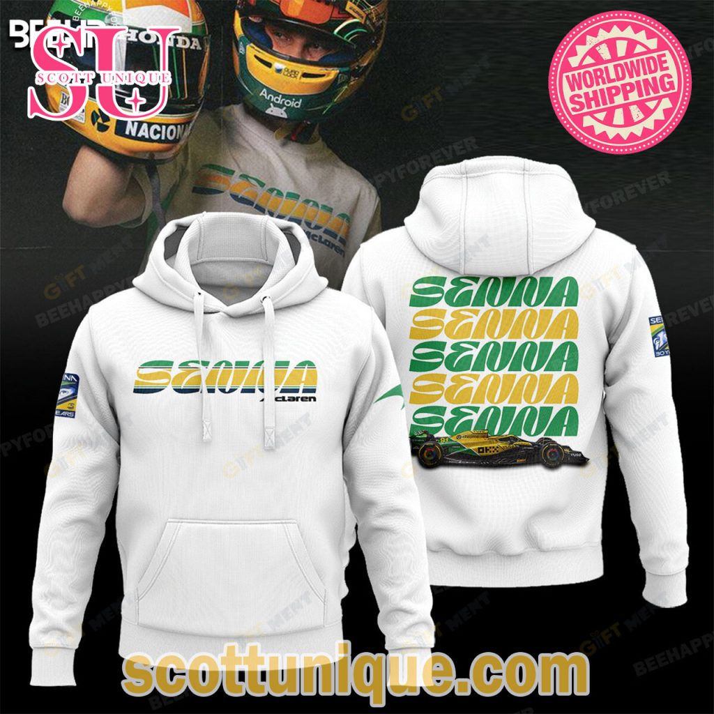 Forever Senna Racing White Hoodie Forever Senna Racing White Hoodie