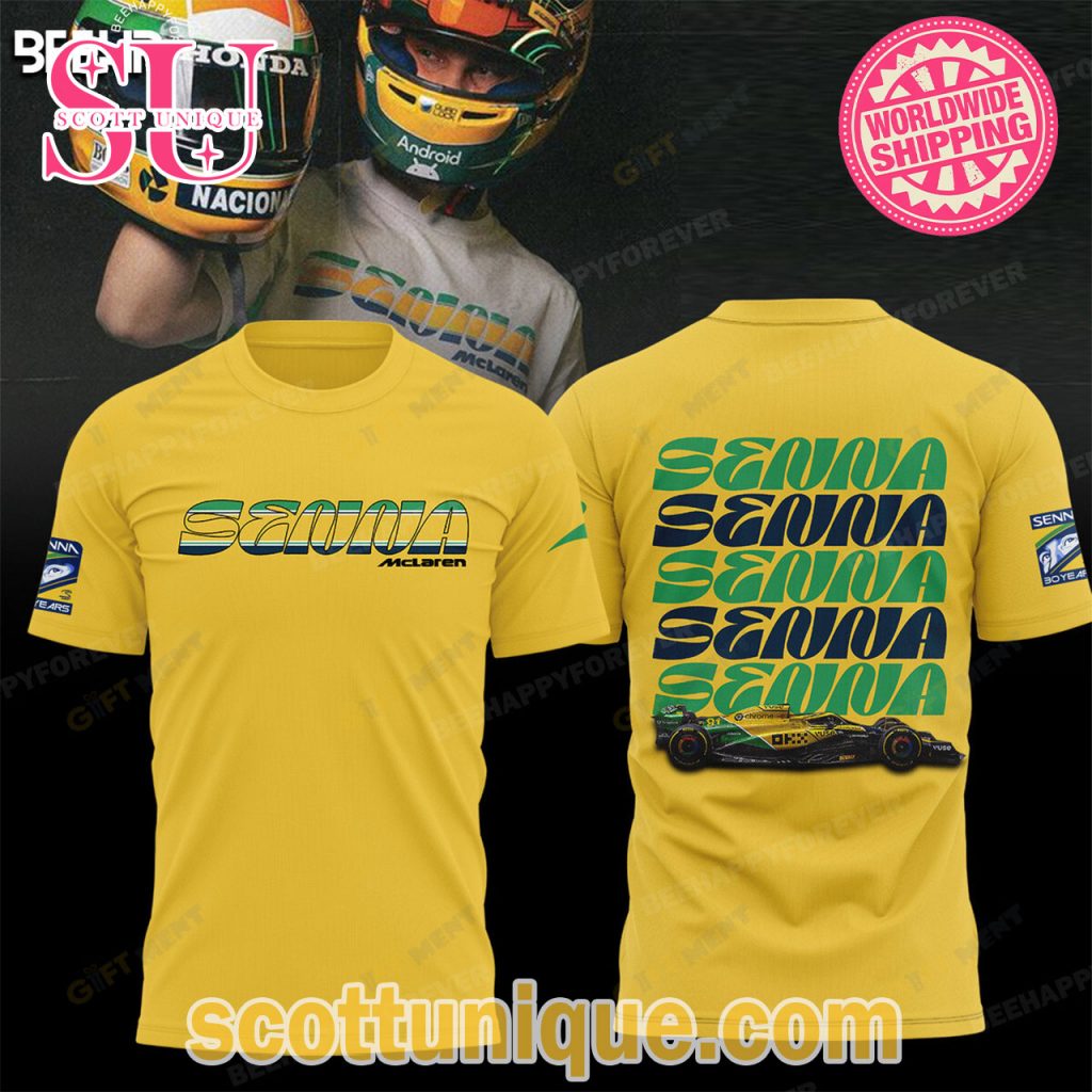 Forever Senna Racing Yellow T Shirt Forever Senna Racing Yellow T Shirt