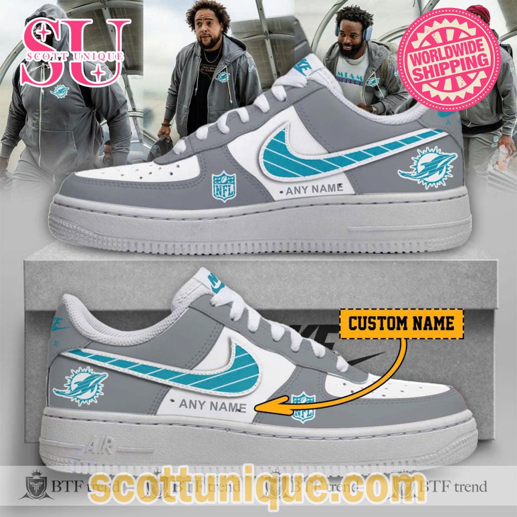 Limited Edition Miami Dolphins 2024 Air Force Shoes Limited Edition Miami Dolphins 2024 Air Force Shoes