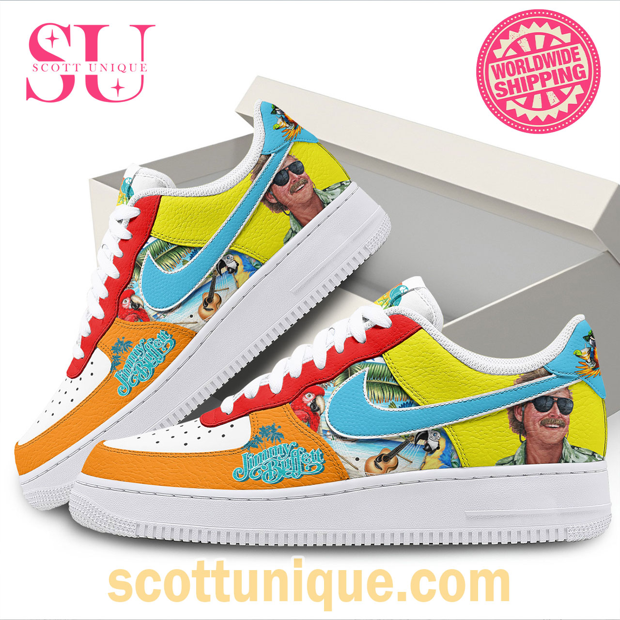New Summer Jimmy Buffett Bubbles Up Air Force Shoes