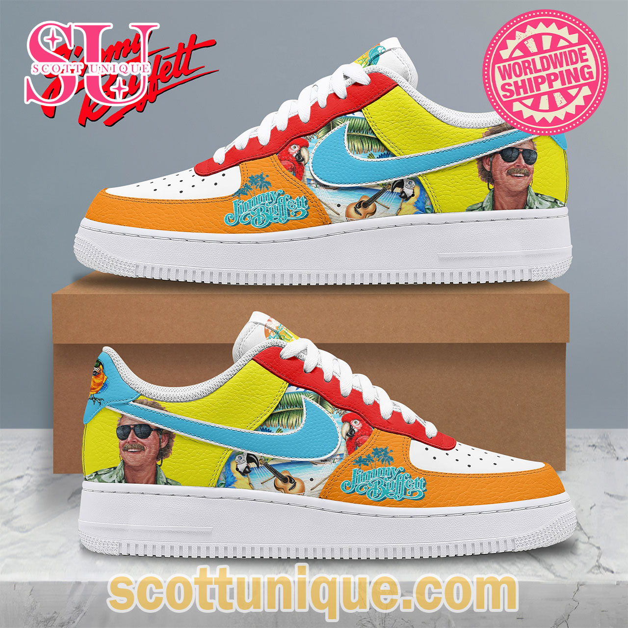 New Summer Jimmy Buffett Bubbles Up Air Force Shoes
