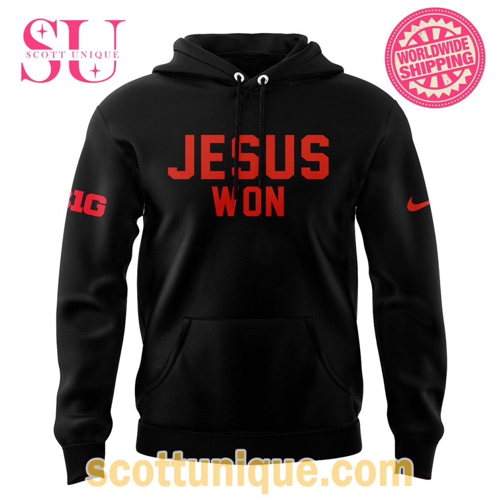 Ohio State Jesus Won Black Limited Edition Hoodie1 Ohio State Jesus Won Black Limited Edition Hoodie1