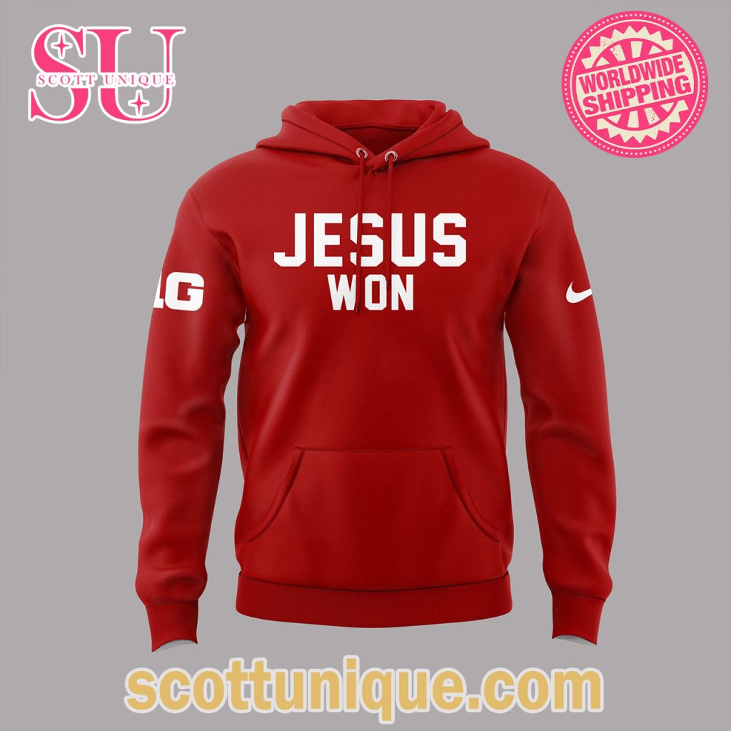 Ohio State Jesus Won Red Limited Edition Hoodie Ohio State Jesus Won Red Limited Edition Hoodie