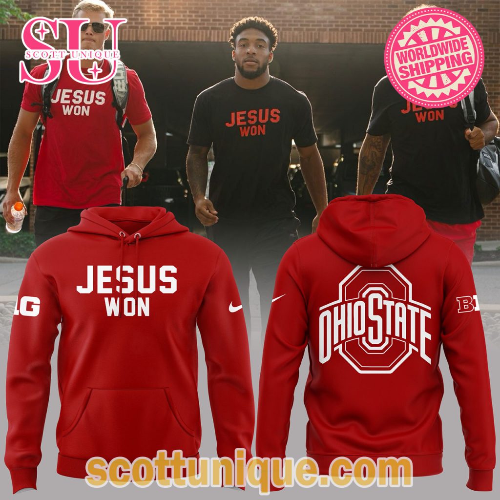 Ohio State Jesus Won Red Limited Edition Hoodie1 Ohio State Jesus Won Red Limited Edition Hoodie1