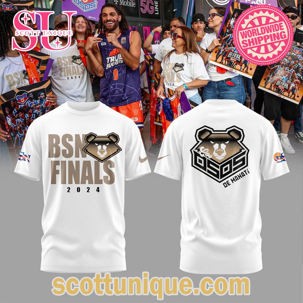 Osos de Manatí BSN Final 2024 White T Shirt1 Osos de Manatí BSN Final 2024 White T Shirt1