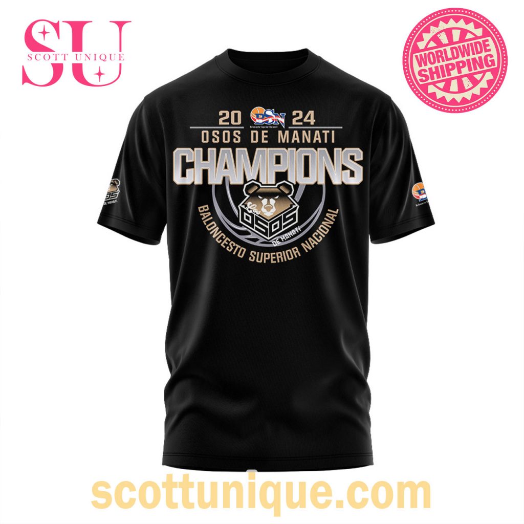 Osos de Manatí Champions Basketball 2024 T Shirt Osos de Manatí Champions Basketball 2024 T Shirt