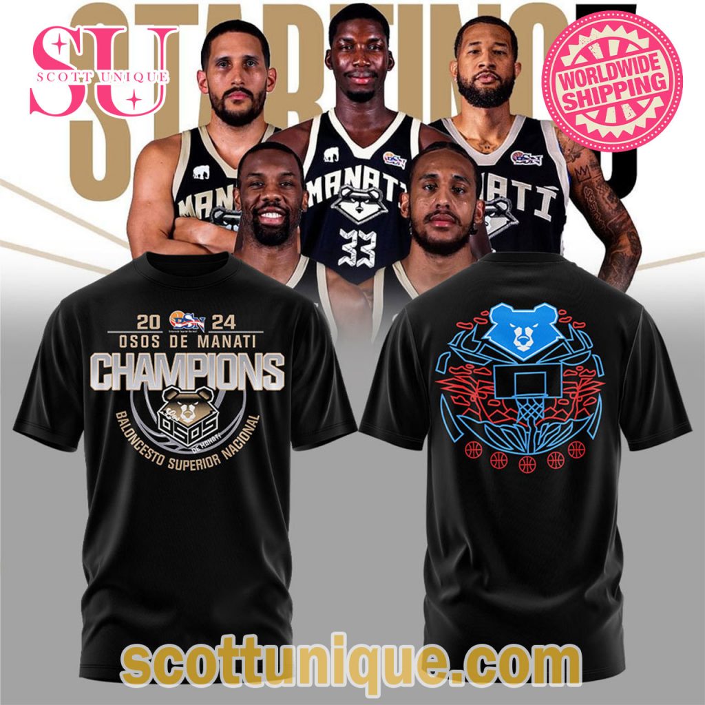 Osos de Manatí Champions Basketball 2024 T Shirt1 Osos de Manatí Champions Basketball 2024 T Shirt1