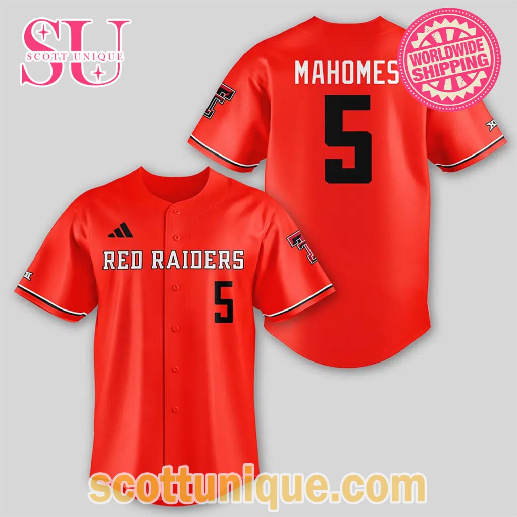 Patrick Mahomes Texas Tech Red Raiders Baseball Jersey3 Patrick Mahomes Texas Tech Red Raiders Baseball Jersey3