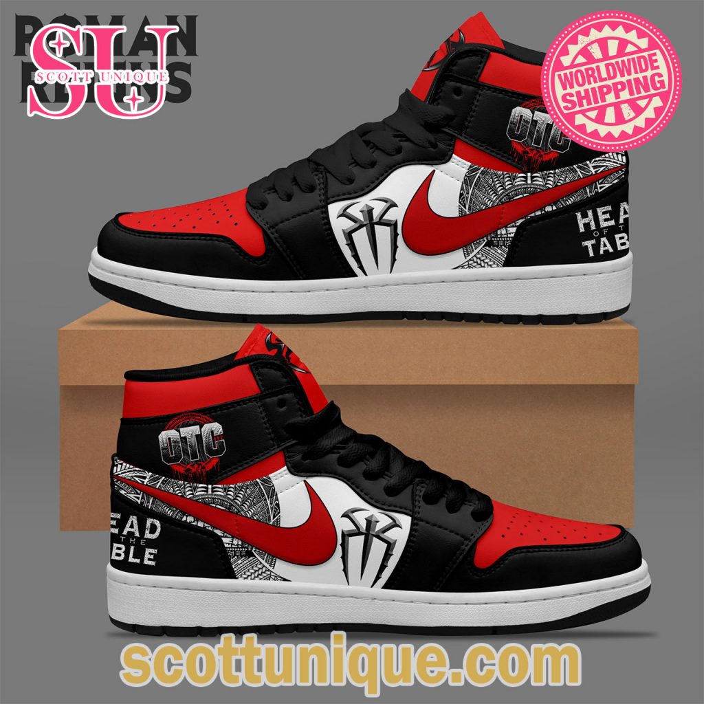 Roman Reigns Spider WWE Air Jordan High Top Shoes1 Roman Reigns Spider WWE Air Jordan High Top Shoes1