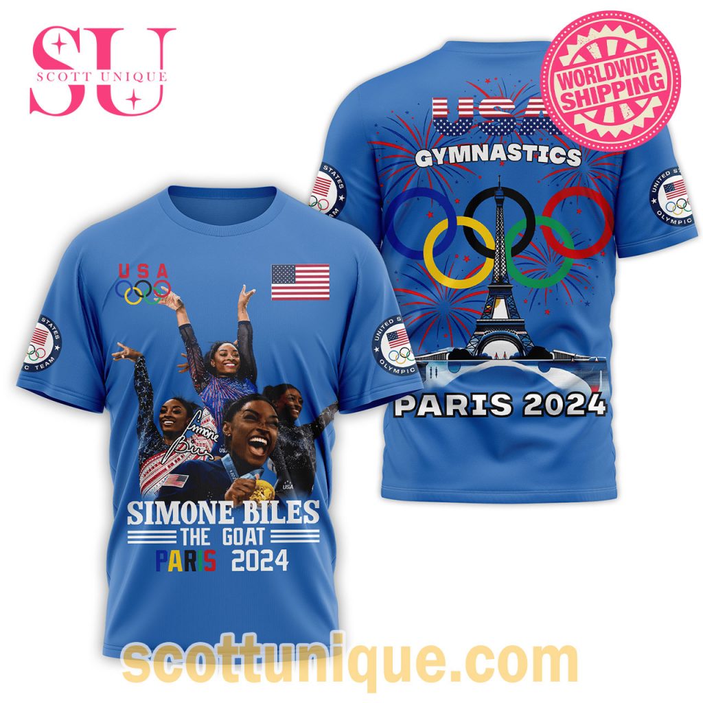 Simone Biles USA Olympic Gymnastics Paris 2024 T Shirt1 Simone Biles USA Olympic Gymnastics Paris 2024 T Shirt1
