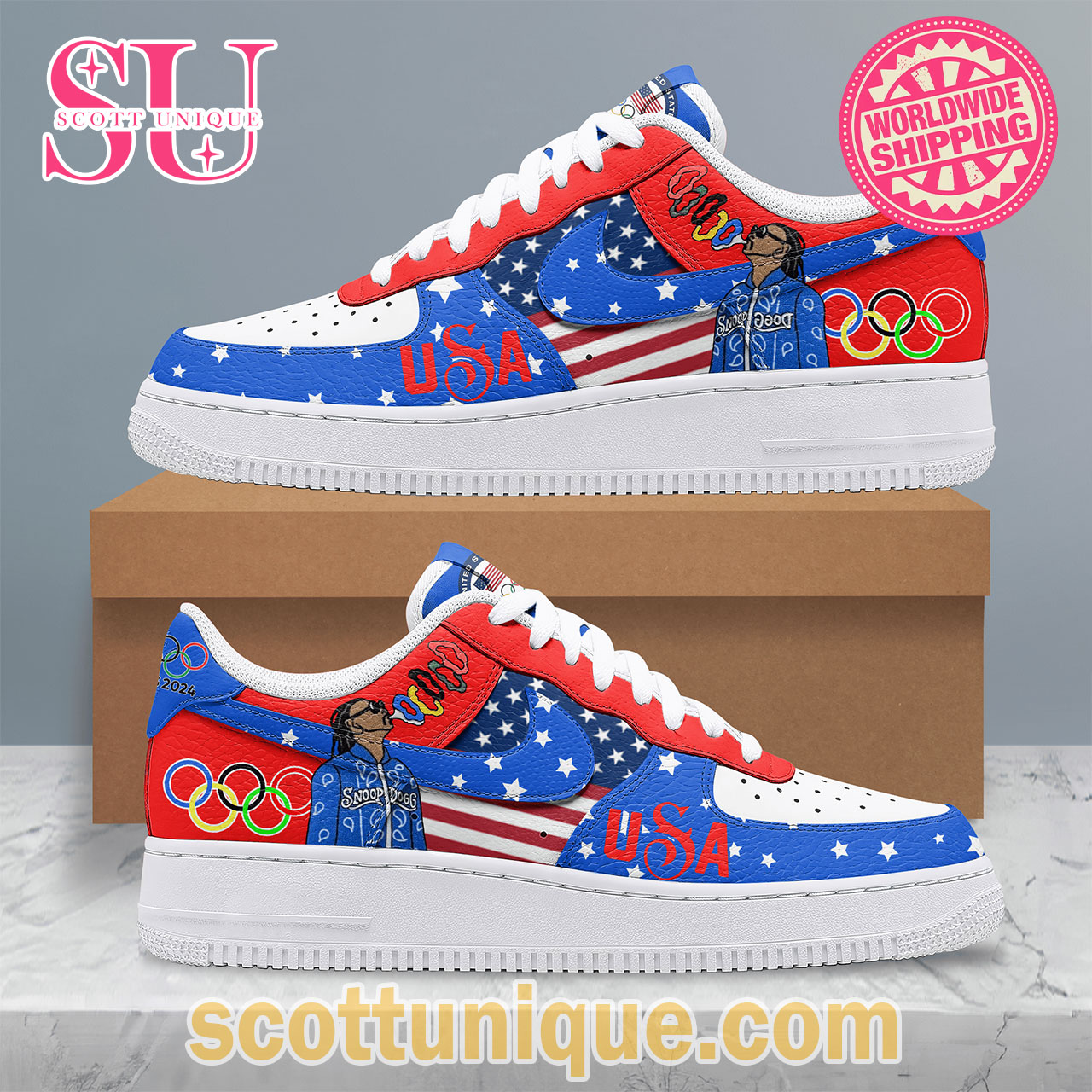 Snoop Dogg Olympics Paris 2024 Air Force 1 Shoes