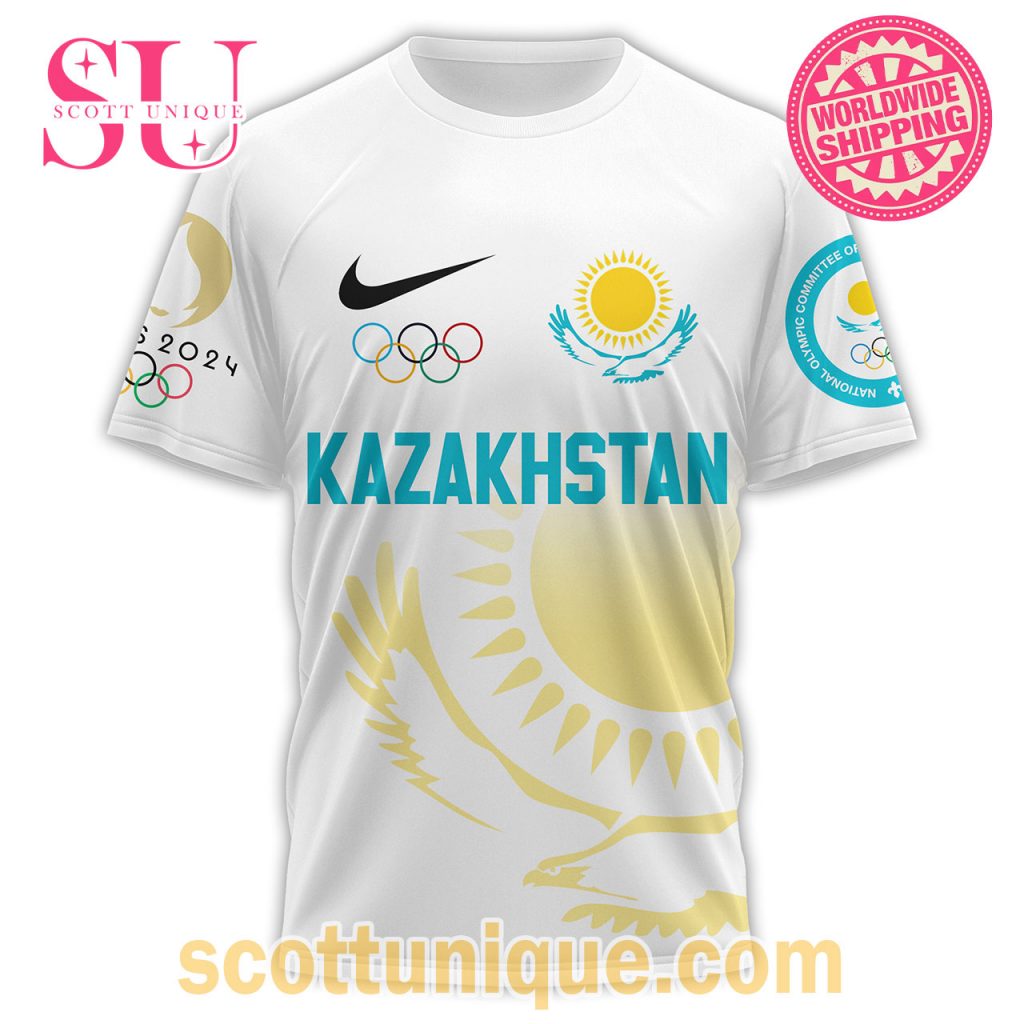 Team Kazakhstan Olympic Paris 2024 T Shirt3 Team Kazakhstan Olympic Paris 2024 T Shirt3