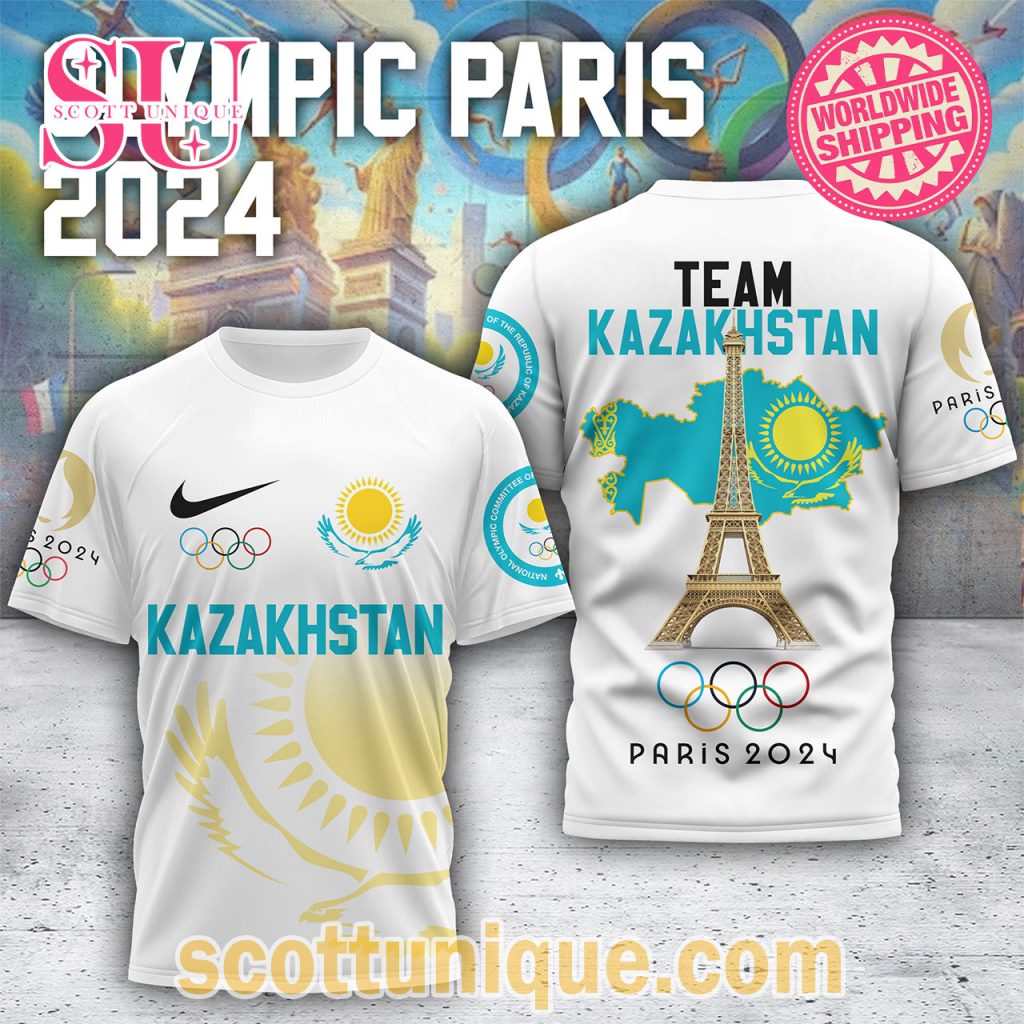 Team Kazakhstan Olympic Paris 2024 T Shirt5 Team Kazakhstan Olympic Paris 2024 T Shirt5