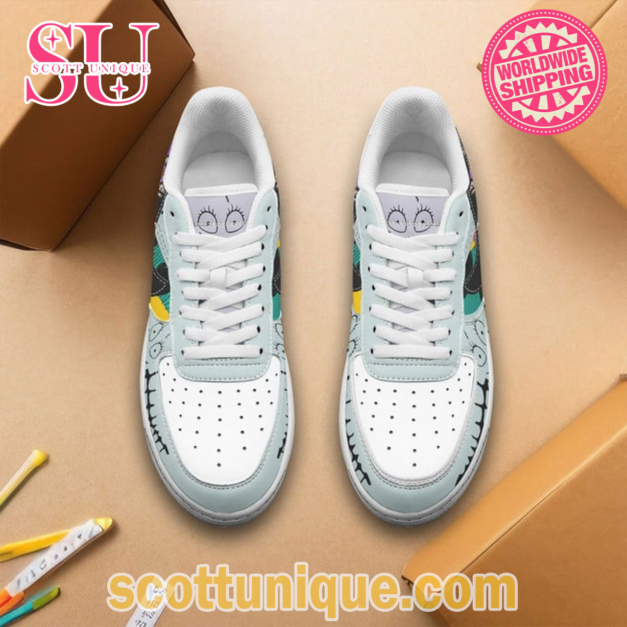 The Nightmare Before Christmas Couple Air Force Shoes