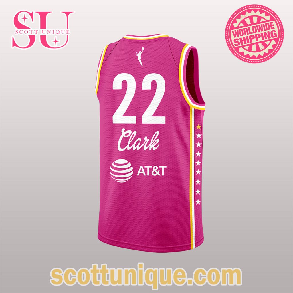 WNBA Barbie Night Game 2024 Pink Clark Basketball Jersey2 WNBA Barbie Night Game 2024 Pink Clark Basketball Jersey2