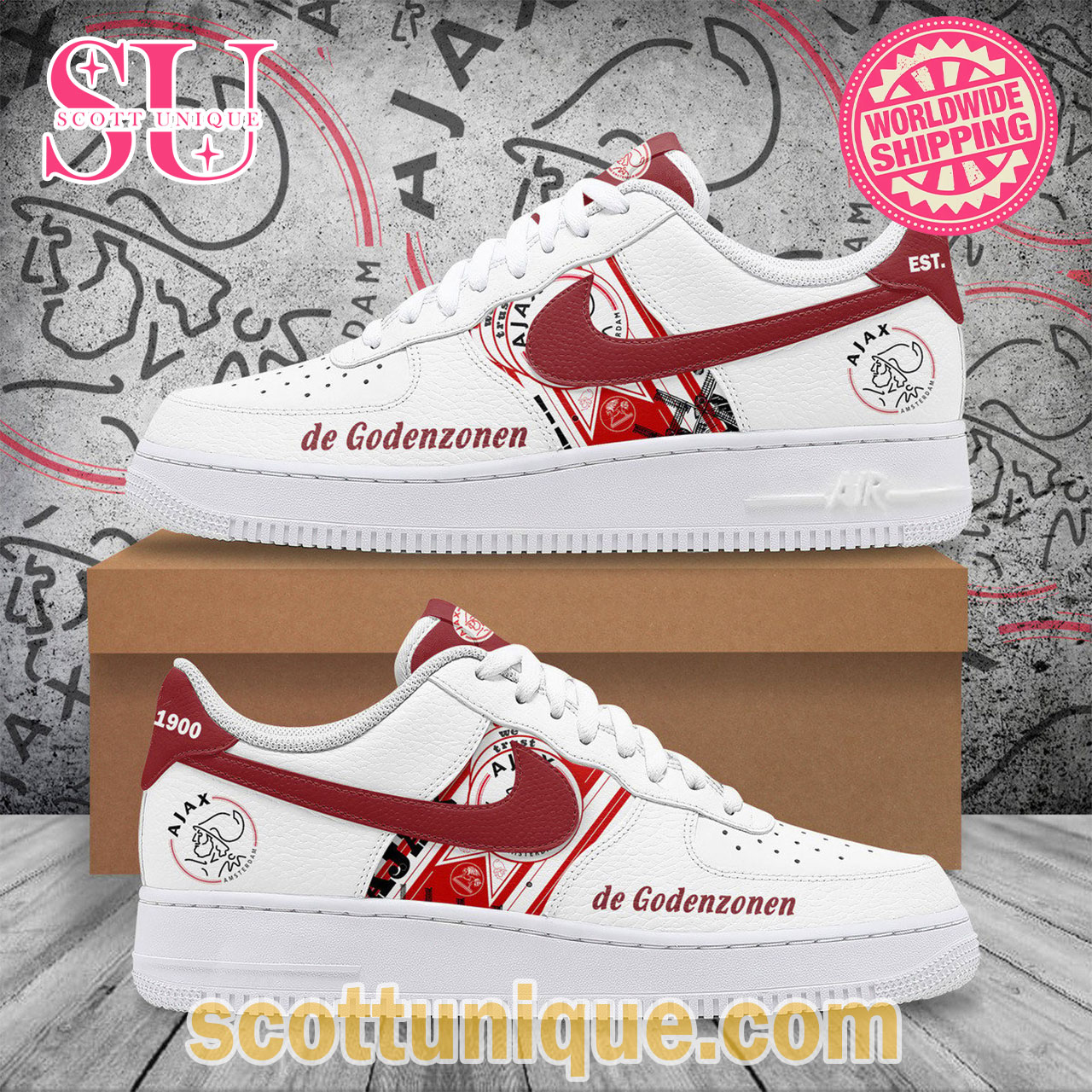 Ajax Amsterdam Football Club Premium Air Force Shoes