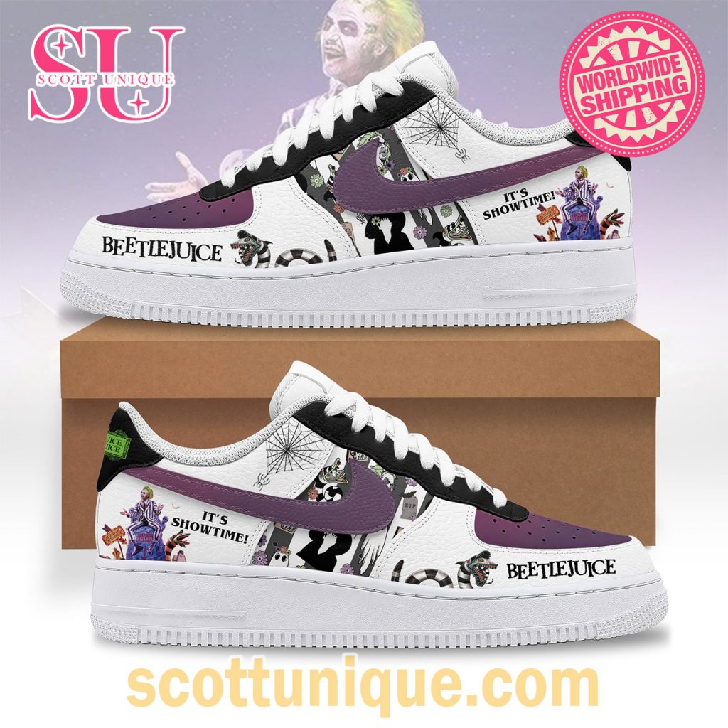 Beetlejuice It's Showtime Halloween Premium Air Force Shoes Beetlejuice It's Showtime Halloween Premium Air Force Shoes