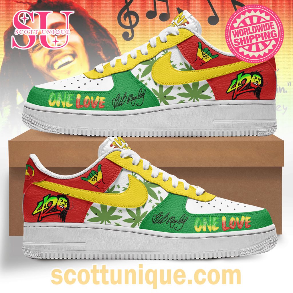 Bob Marleyl One Love Nike Air Force Shoes