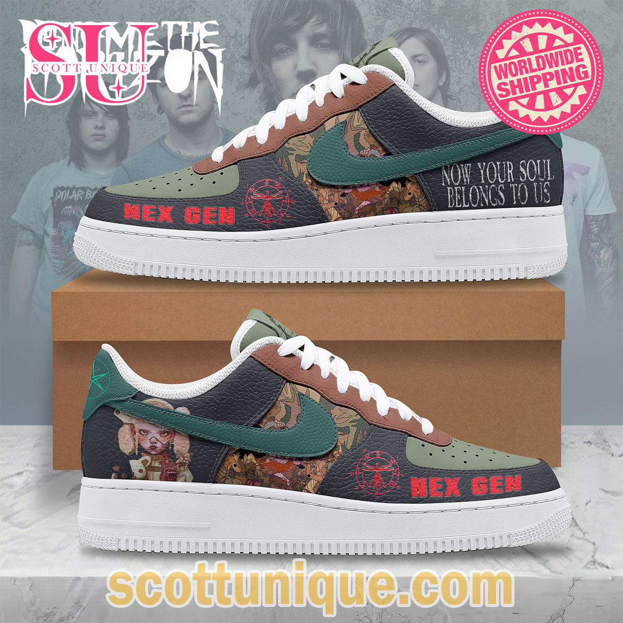 Bring Me The Horizon Nex Gen Air Force Shoes