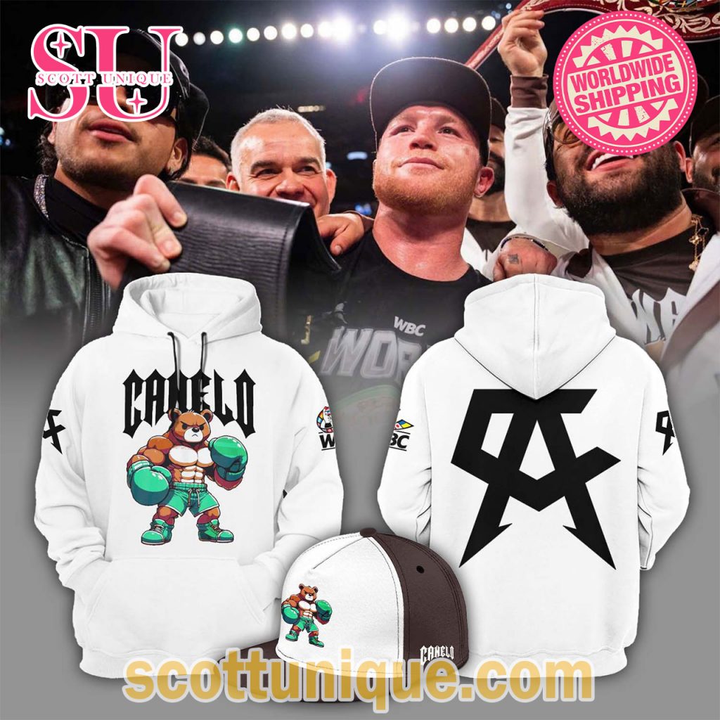 Canelo Bear Limited Edition Hoodie White Canelo Bear Limited Edition Hoodie White