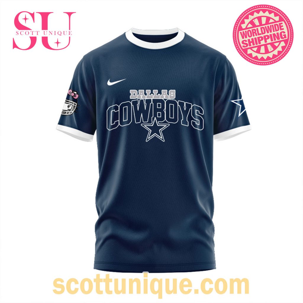 Dallas Cowboys x Hello Kitty 2024 Navy Limited Edition T Shirt Dallas Cowboys x Hello Kitty 2024 Navy Limited Edition T Shirt