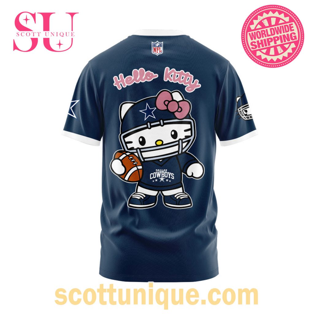 Dallas Cowboys x Hello Kitty 2024 Navy Limited Edition T Shirt2 Dallas Cowboys x Hello Kitty 2024 Navy Limited Edition T Shirt2