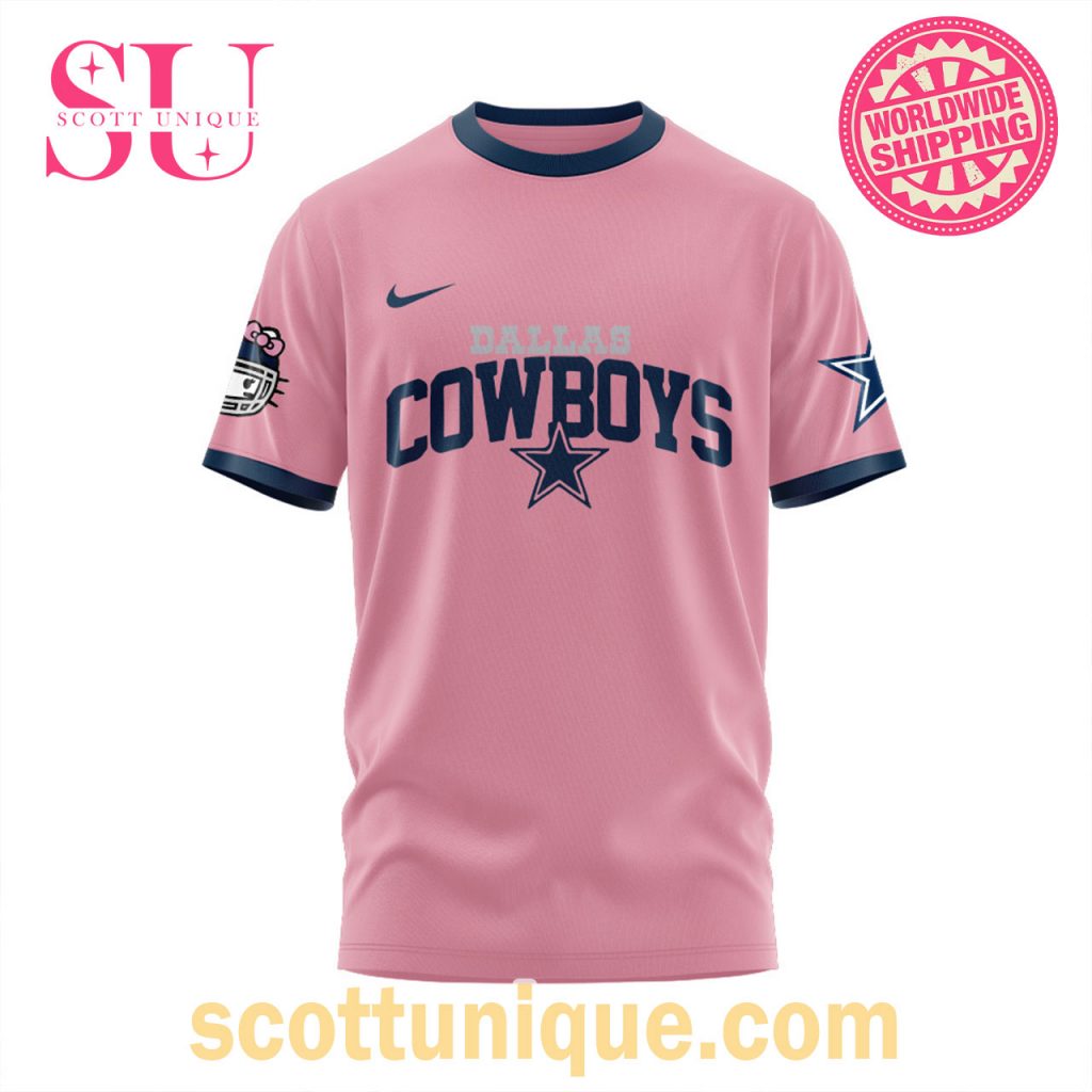 Dallas Cowboys x Hello Kitty 2024 Pink Limited Edition T Shirt1 Dallas Cowboys x Hello Kitty 2024 Pink Limited Edition T Shirt1