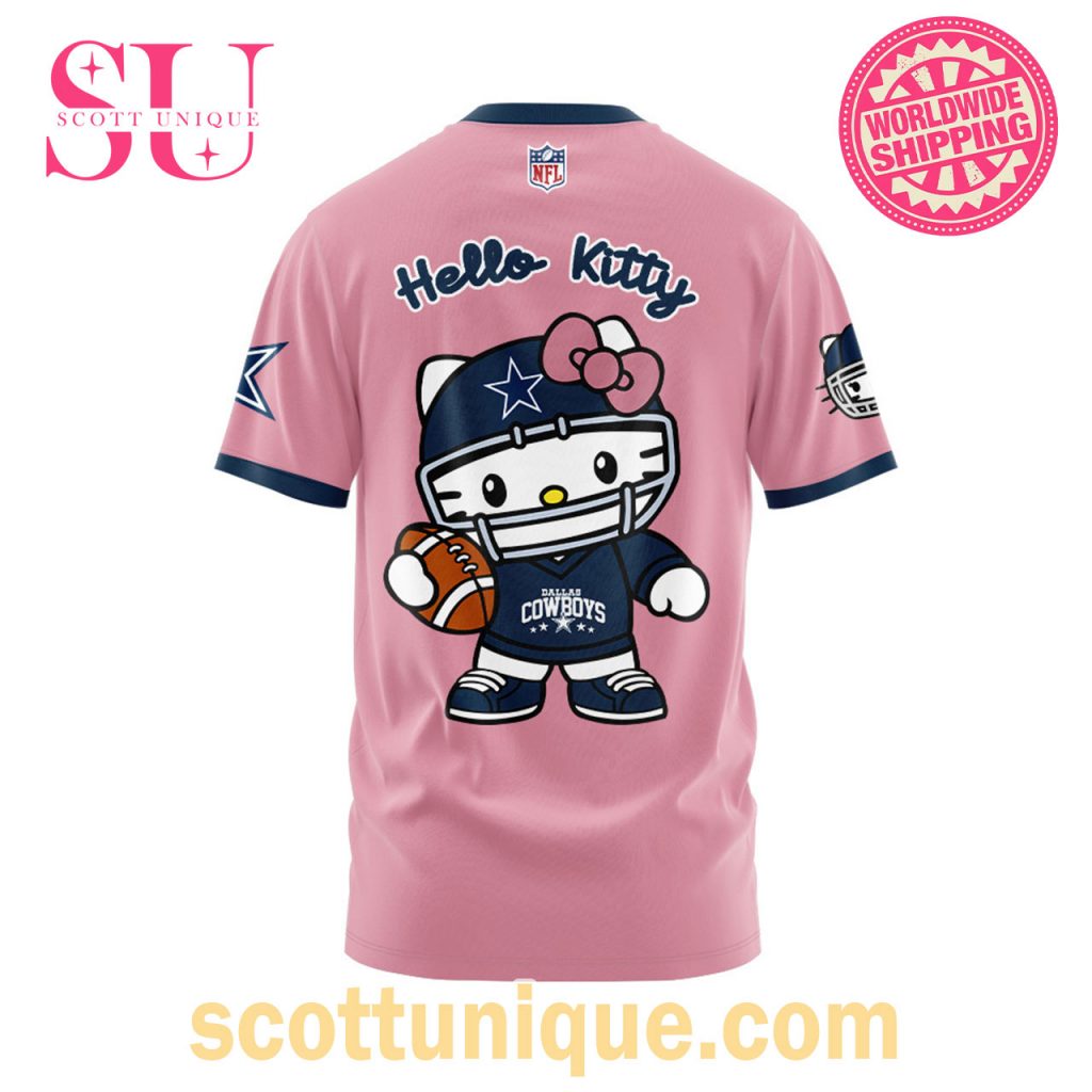 Dallas Cowboys x Hello Kitty 2024 Pink Limited Edition T Shirt2 Dallas Cowboys x Hello Kitty 2024 Pink Limited Edition T Shirt2