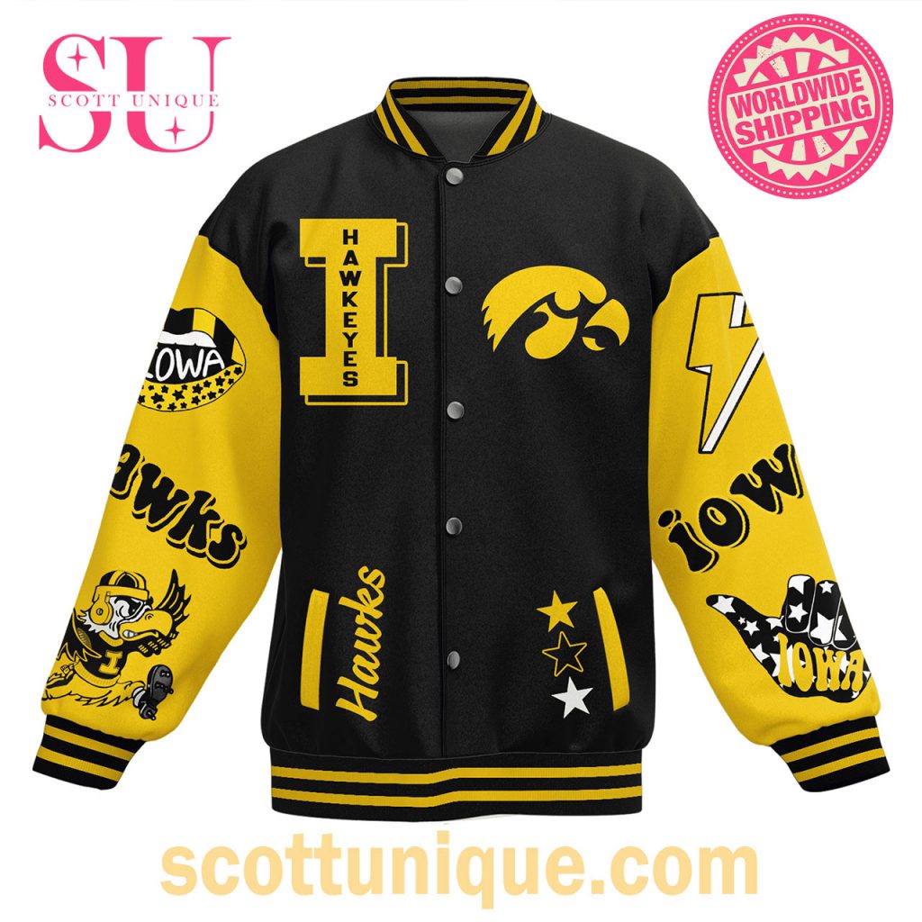 Iowa Hawkeyes Football Fight For Iowa Baseball Jacket1 Iowa Hawkeyes Football Fight For Iowa Baseball Jacket1