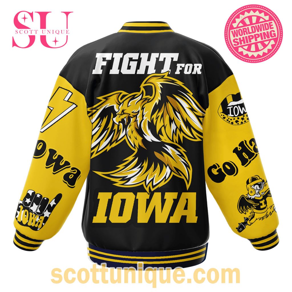 Iowa Hawkeyes Football Fight For Iowa Baseball Jacket2 Iowa Hawkeyes Football Fight For Iowa Baseball Jacket2