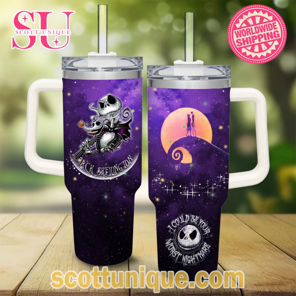 Jack Skelington Nightmare Horror Stanley Tumbler Jack Skelington Nightmare Horror Stanley Tumbler