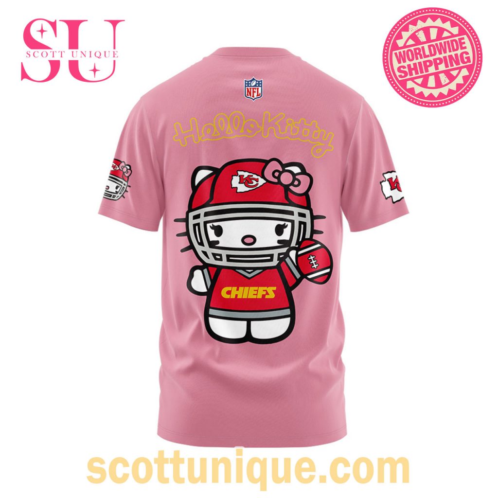 Kansas City Chiefs x Hello Kitty 2024 Pink T Shirt1 Kansas City Chiefs x Hello Kitty 2024 Pink T Shirt1