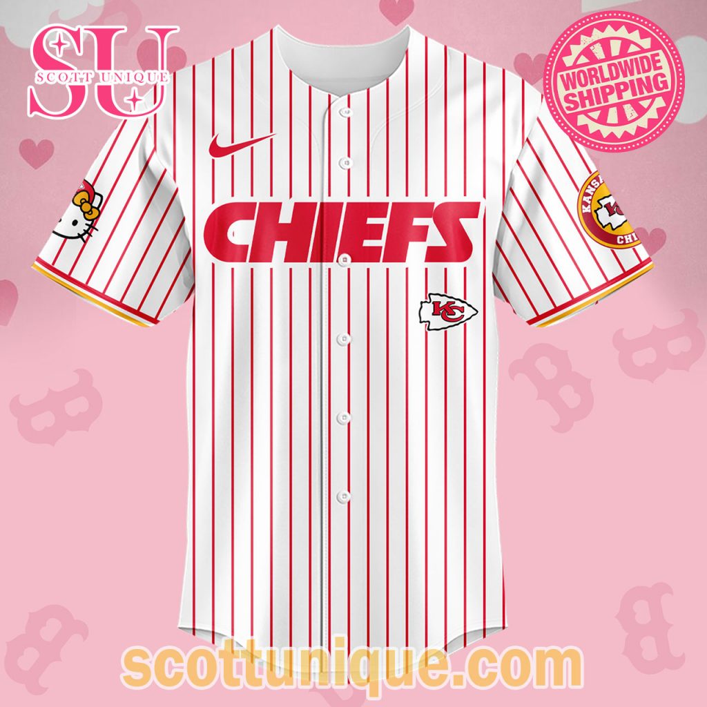 Kansas City Chiefs x Hello Kitty Night 2024 Baseball Jersey Kansas City Chiefs x Hello Kitty Night 2024 Baseball Jersey
