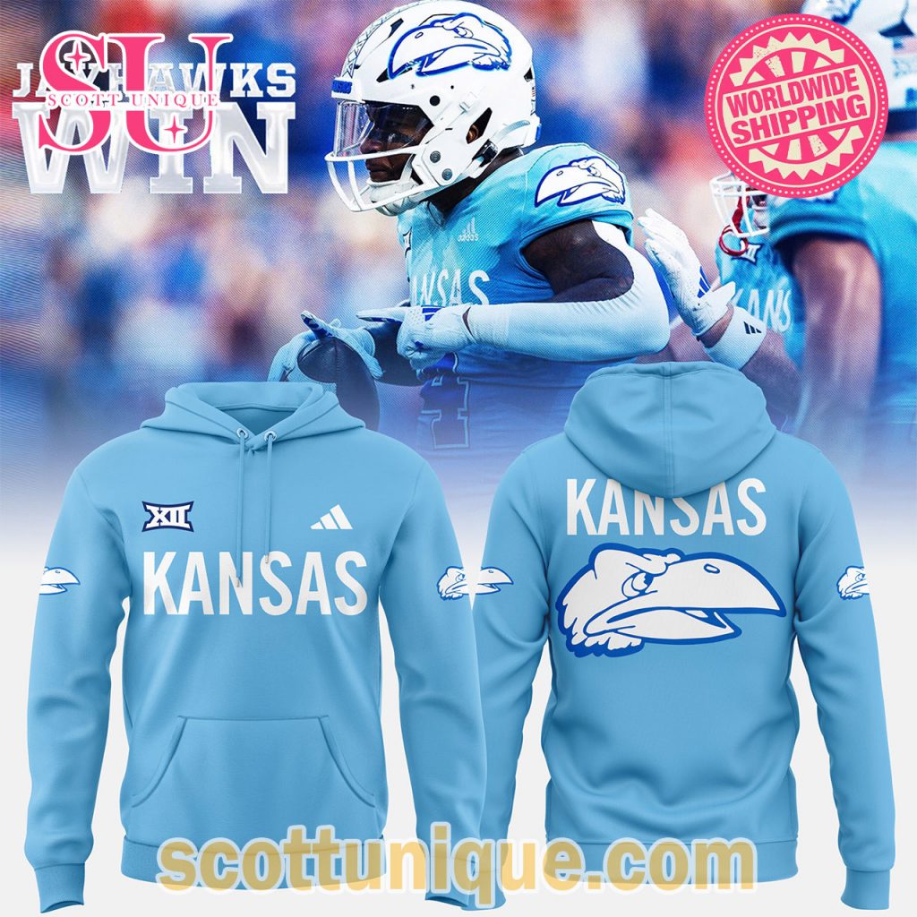 Kansas Jayhawks Win Sky Blue Hoodie1 Kansas Jayhawks Win Sky Blue Hoodie1