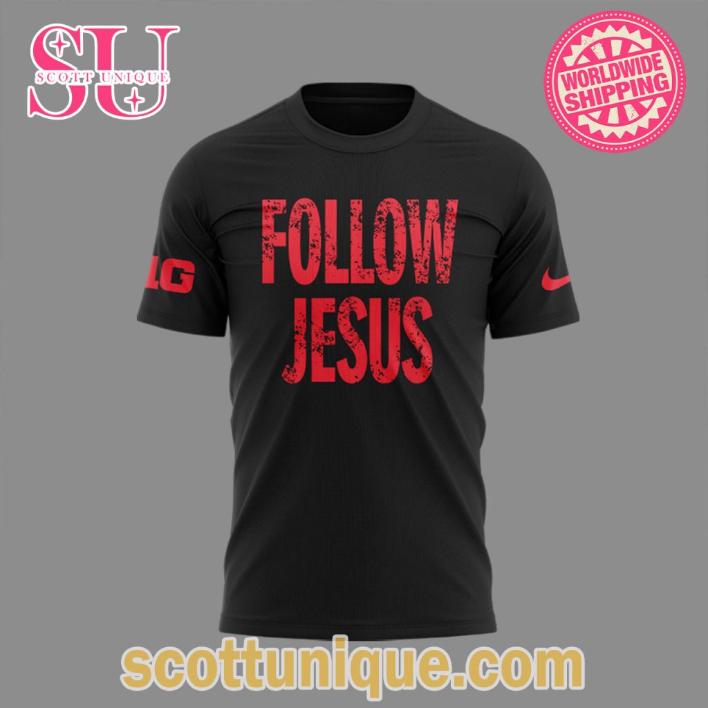 Limited Edition FOLLOW JESUS Black TShirt 20241 Limited Edition FOLLOW JESUS Black TShirt 20241